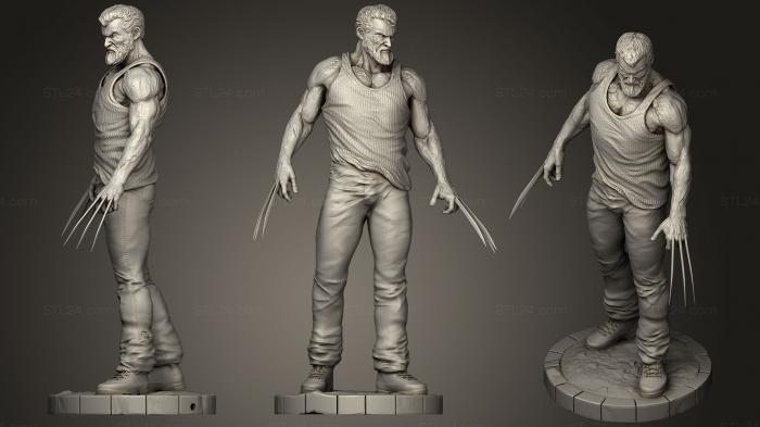 Figurines heroes, monsters and demons (Logan Old Man, STKM_0946) 3D models for cnc